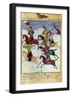 Mongol Battle, c1400-Rashid al-Din Hamadani-Framed Premium Giclee Print