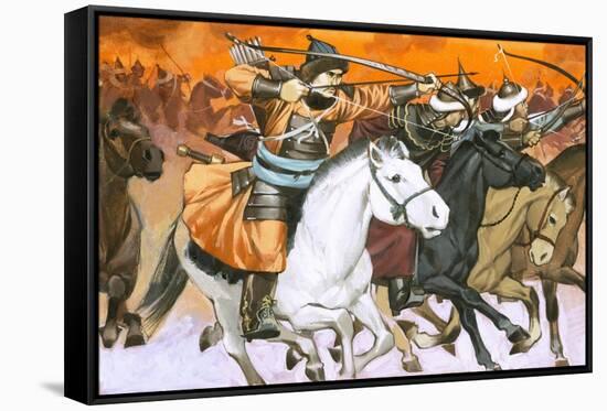 Mongol Horsemen-Mcbride-Framed Stretched Canvas