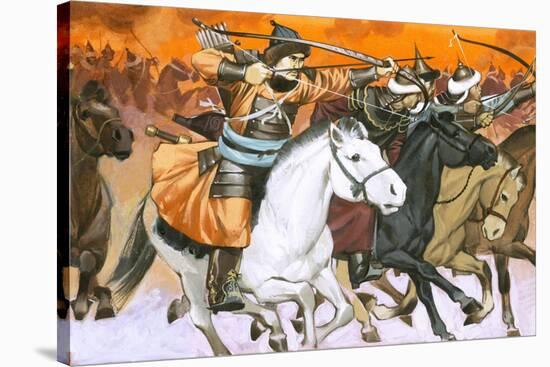 Mongol Horsemen-Mcbride-Stretched Canvas