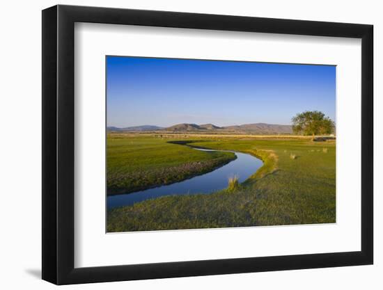 Mongolia, Central Asia, Camp in the Steppe Scenery of Gurvanbulag, River-Udo Bernhart-Framed Photographic Print