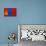 Mongolia Flag Design with Wood Patterning - Flags of the World Series-Philippe Hugonnard-Art Print displayed on a wall