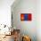 Mongolia Flag Design with Wood Patterning - Flags of the World Series-Philippe Hugonnard-Stretched Canvas displayed on a wall