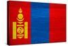 Mongolia Flag Design with Wood Patterning - Flags of the World Series-Philippe Hugonnard-Stretched Canvas