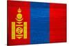 Mongolia Flag Design with Wood Patterning - Flags of the World Series-Philippe Hugonnard-Stretched Canvas