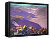 Mongolia. Genghis Khan's Campaign, 1937-1938-Nicholas Roerich-Framed Stretched Canvas