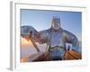 Mongolia, Tov Province, Tsonjin Boldog, a 40M Tall Statue of Genghis Khan on Horseback Stands on To-Nick Ledger-Framed Photographic Print