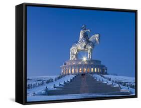 Mongolia, Tov Province, Tsonjin Boldog, a 40M Tall Statue of Genghis Khan on Horseback Stands on To-Nick Ledger-Framed Stretched Canvas