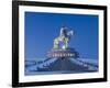 Mongolia, Tov Province, Tsonjin Boldog, a 40M Tall Statue of Genghis Khan on Horseback Stands on To-Nick Ledger-Framed Premium Photographic Print