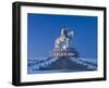 Mongolia, Tov Province, Tsonjin Boldog, a 40M Tall Statue of Genghis Khan on Horseback Stands on To-Nick Ledger-Framed Photographic Print