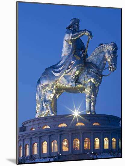 Mongolia, Tov Province, Tsonjin Boldog, a 40M Tall Statue of Genghis Khan on Horseback Stands on To-Nick Ledger-Mounted Photographic Print