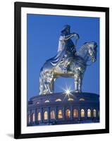 Mongolia, Tov Province, Tsonjin Boldog, a 40M Tall Statue of Genghis Khan on Horseback Stands on To-Nick Ledger-Framed Photographic Print