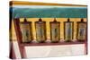 Mongolia, Ulaanbaatar, Gandantegchinlen Monastery. Prayer Wheels-Emily Wilson-Stretched Canvas