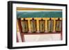 Mongolia, Ulaanbaatar, Gandantegchinlen Monastery. Prayer Wheels-Emily Wilson-Framed Photographic Print