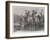 Mongolian Chiefs at the Royal Sport of Falconry at Dalay Nov Lake, in Western Mongolia-Paul Frenzeny-Framed Giclee Print