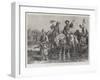 Mongolian Chiefs at the Royal Sport of Falconry at Dalay Nov Lake, in Western Mongolia-Paul Frenzeny-Framed Giclee Print