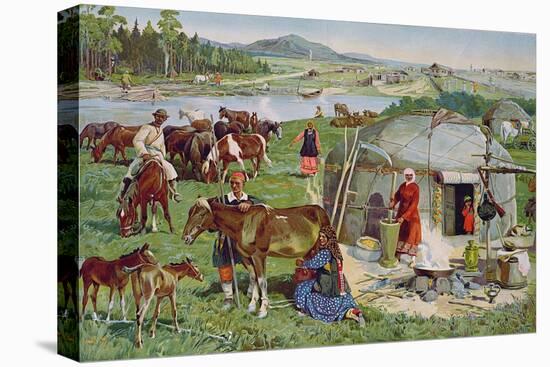 Mongolian Country Life-null-Stretched Canvas