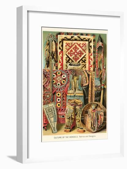 Mongolian Fabrics and Designs-null-Framed Art Print