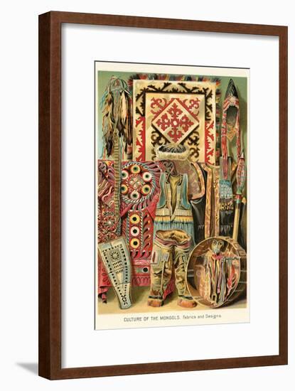 Mongolian Fabrics and Designs-null-Framed Art Print