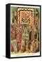 Mongolian Fabrics and Designs-null-Framed Stretched Canvas