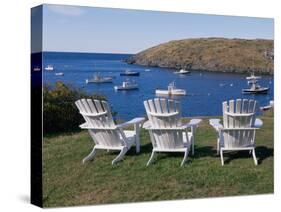 Monhegan Harbor, Maine, USA-null-Stretched Canvas