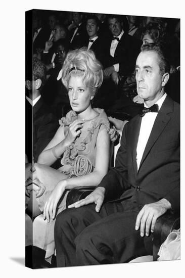 Monica Vitti and Michelangelo Antonioni at the Venice Film Festival, 9th September 1962-null-Stretched Canvas