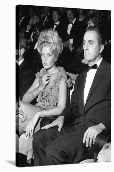 Monica Vitti and Michelangelo Antonioni at the Venice Film Festival, 9th September 1962-null-Stretched Canvas