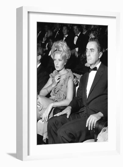 Monica Vitti and Michelangelo Antonioni at the Venice Film Festival, 9th September 1962-null-Framed Photographic Print