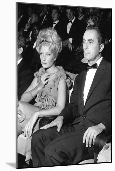 Monica Vitti and Michelangelo Antonioni at the Venice Film Festival, 9th September 1962-null-Mounted Photographic Print
