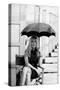 Monica Vitti Shielding Herself from the Sun with an Umbrella-Marisa Rastellini-Stretched Canvas