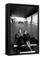 Monica Vitti with Michelangelo Antonioni-null-Framed Stretched Canvas