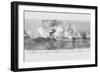 Monitor and Merrimac Battle at Hampton Roads-Frank Leslie-Framed Art Print