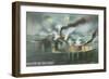 Monitor and Merrimac-null-Framed Art Print