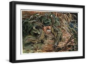 Monitor Lizard by Alfred Edmund Brehm-Stefano Bianchetti-Framed Giclee Print