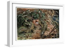 Monitor Lizard by Alfred Edmund Brehm-Stefano Bianchetti-Framed Giclee Print