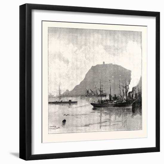 Monjuich, from the Harbour, Barcelona, Spain-null-Framed Giclee Print