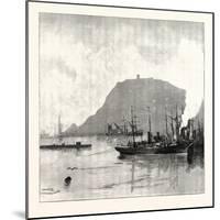 Monjuich, from the Harbour, Barcelona, Spain-null-Mounted Giclee Print