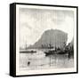 Monjuich, from the Harbour, Barcelona, Spain-null-Framed Stretched Canvas