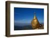 Monk and Pilgrims, Kyaiktiyo Golden Rock, Mon State, Myanmar (Burma), Asia-Tuul-Framed Photographic Print