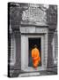 Monk at Angkor Wat, Cambodia-Keren Su-Stretched Canvas