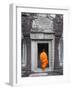 Monk at Angkor Wat, Cambodia-Keren Su-Framed Photographic Print