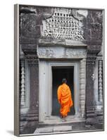 Monk at Angkor Wat, Cambodia-Keren Su-Framed Photographic Print