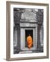 Monk at Angkor Wat, Cambodia-Keren Su-Framed Photographic Print