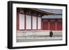 Monk at Shitenno-Ji Temple, Tennoji, Osaka, Kansai, Japan-Ian Trower-Framed Photographic Print