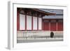 Monk at Shitenno-Ji Temple, Tennoji, Osaka, Kansai, Japan-Ian Trower-Framed Photographic Print