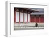 Monk at Shitenno-Ji Temple, Tennoji, Osaka, Kansai, Japan-Ian Trower-Framed Photographic Print