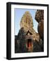 Monk at the Bayon Temple, Angkor Thom Complex, Angkor, UNESCO World Heritage Site, Cambodia-null-Framed Photographic Print