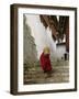 Monk Carrying Basket in Trongsa Dzong, Bhutan-Keren Su-Framed Photographic Print