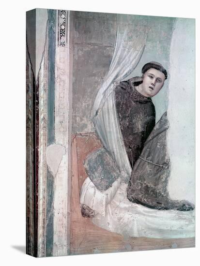 Monk, Detail from the Life of St. Francis Cycle, Bardi Chapel, c.1340-Giotto di Bondone-Stretched Canvas