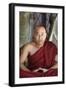 Monk, Dharmikarama Burmese temple, Penang, Malaysia-Godong-Framed Photographic Print