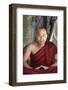 Monk, Dharmikarama Burmese temple, Penang, Malaysia-Godong-Framed Photographic Print